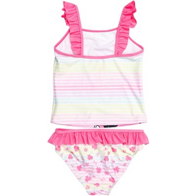Disney Mickey Mouse & Friends Minnie Mouse Little Girls Tankini Top Bikini Bottom and Scrunchie 3 Piece Swimsuit Set Pink 4 — фото 6