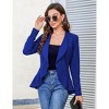 Coolmee Womens Casual Blazer Long Sleeve Open Front Ruffle Work Office Cardigan Jackets - 2 of 4