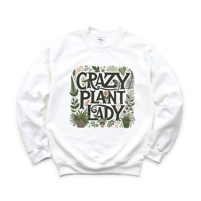 Simply Sage Market Women's Graphic Sweatshirt Crazy Plant Lady Colorful