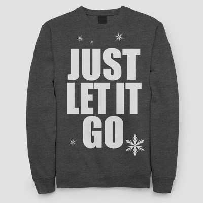 Women's Disney Just Let It Go Graphic Sweatshirt - Gray