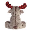 Aurora Small Buffalo Plaid Moose Holiday Festive Stuffed Animal Brown 9" - 4 of 4