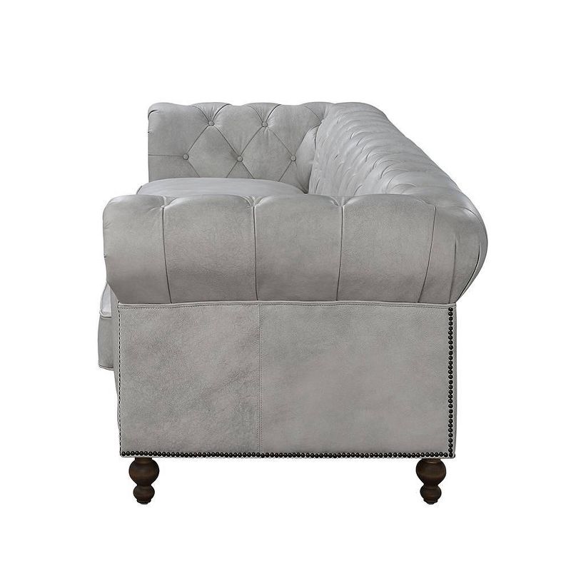 122.05&#34; Ofer Sofa Vintage White Top Grain Leather - Acme Furniture, 3 of 10