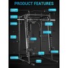 Smith Machine, Power Cage - 2000LBS Squat Rack with Chest Fly, Cable System & Full Body Attachments for Home Gym - 2 of 4