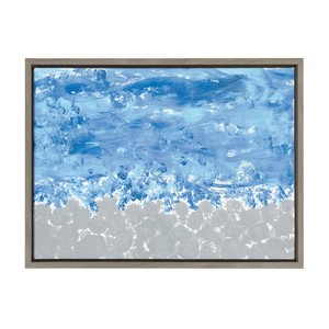 18" x 24" Sylvie Fresh Start Framed Wall Canvas by Mentoring Positives Gray - Kate & Laurel All Things Decor - 1 of 4