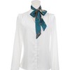 Elerevyo Women's Floral Satin Square Silky Neck Scarf Neckerchief Hair Band - 2 of 4