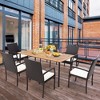 Tangkula 4PCS Patio PE Rattan Wicker Dining Armchairs Outdoor Chair w/ Removable Cushion - 4 of 4