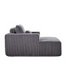Grungis Modern Corduroy Sponge Single Sofa with Back Cushion & Pillow,Fluffy Sleeper Chair for Living Room & Bedroom - 4 of 4