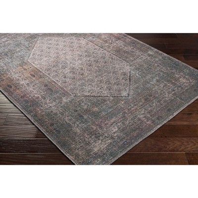 Hauteloom Olive Sariaya Distressed Washable Area Rug