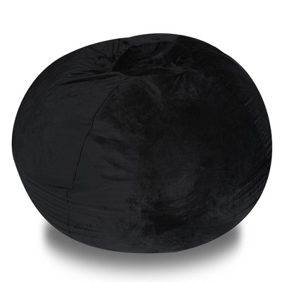 Vynxaria 4ft Minky Velvet Bean Bag Chair ¨C Plush Lounge Chair for Kids & Adults