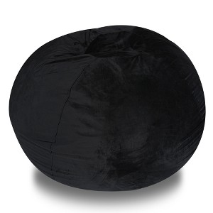Vynxaria 4ft Minky Velvet Bean Bag Chair ¨C Plush Lounge Chair for Kids & Adults - 1 of 4