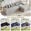 Oversized Cloud L-Shaped Sectional Sofa Bed, 8 Pillows, Right-Facing 3-Seater - 4 of 4