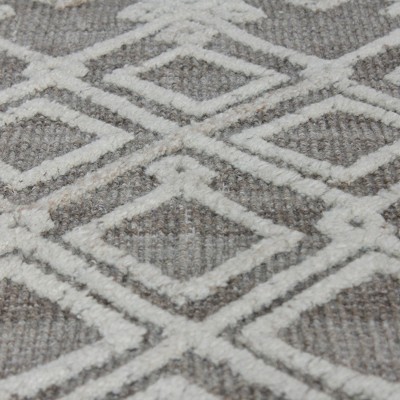 Uttermost Sieano Gray-Ivory Woolen Indoor Rug, 5' X 8'