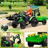 3-in-1 Ride On Tractor, 24V Ride On Car Toy Excavator & Bulldozer - Battery-Powered Electric Vehicle w/Trailer, Digger, Remote Control, LED Lights - 4 of 4