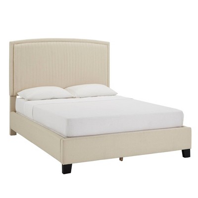 Queen Boehle Pleated Linen Bed Beige - Inspire Q