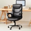 SEVOBAL Task and Office Chairs Lumbar Support and 360 Degree Swivel Base, PU Leather Computer Chair with Flip Up Armrests, Black, 26.3"*29.5"*47.6" - 2 of 4