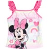 Mickey Mouse & Friends Minnie Mouse Tankini Top Bikini Bottom and Scrunchie 3 Piece Swimsuit Set Pink  - 3 of 4