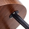 NicBex 23.6" Natural Wood Grain Texture Round Coffee Table, with Sprayed Metal Leg and Suction Molding Process,Natural Wood Grain Texture - 4 of 4