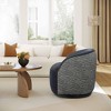 Reese Black Velvet Swivel Chair - 2 of 4