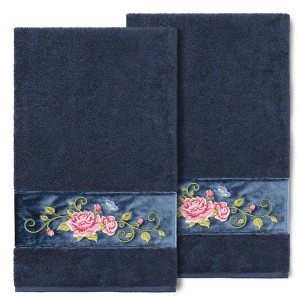Linum Home Textiles 100% Turkish Cotton REBECCA Embellished Towel Set - 1 of 2