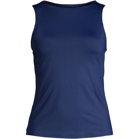 Lands' End Women's Mastectomy Square Neck Tankini Swimsuit Top