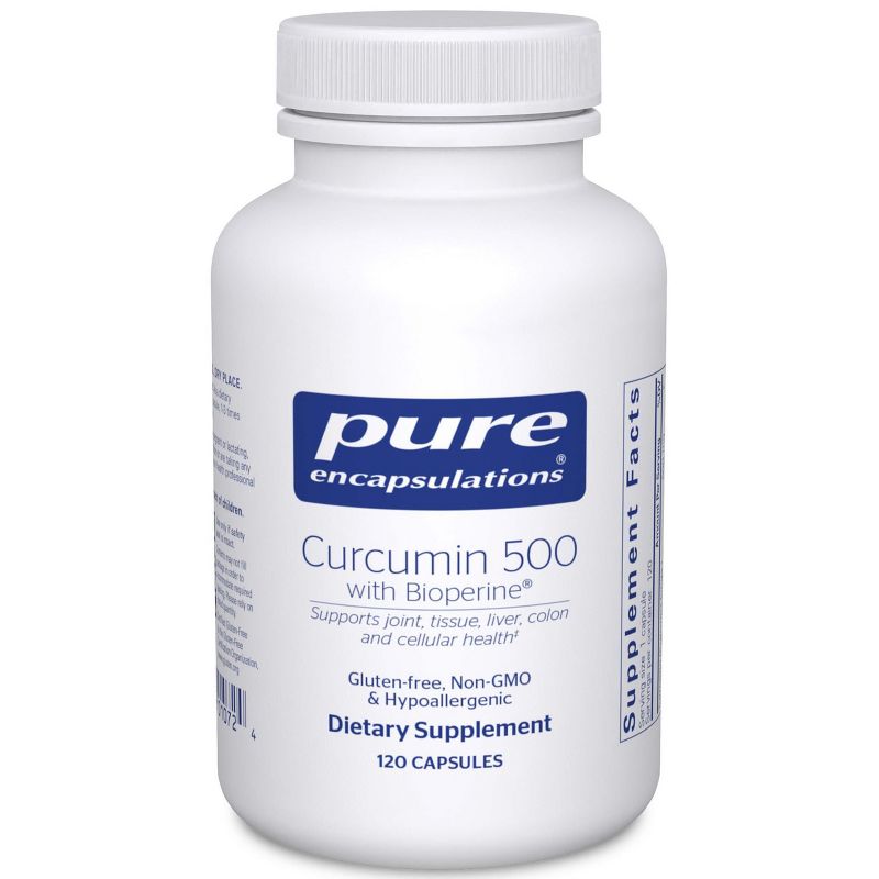 Pure Encapsulations Curcumin 500 with Bioperine - Antioxidant Supplement to Support Joints, Tissue, Liver, Colon, and Cellular Health, 1 of 10