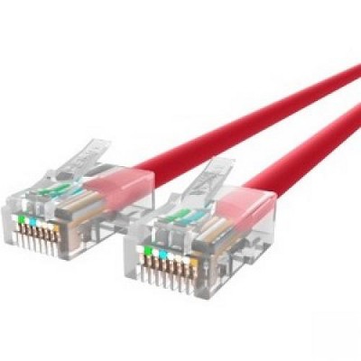 Belkin CAT6 Ethernet Patch Cable, RJ45, M/M A3L980-10-RED - 10 ft Category 6 Network Cable for Network Device, Notebook, Modem, Router