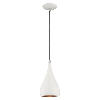 Livex Lighting Amador 1 - Light Pendant in  Shiny White