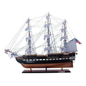 USS Constitution Model Ship – 33.1 in – Painted Admiral Line Wooden Replica By old Modern Handicrafts - 1 of 4