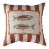 Rustic Gone Fishing 18 Inch Brown Climaweave Accent Pillow by Manual Woodworkers and Weavers - 2 of 3