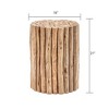 NicBex Modern 16" Round Wood Coffee Table with Tree Stump Look for Living Room and Bedroom - 2 of 4