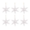 NAYSAYE Party Decoration and Accessories Iron Snowflake Hanging Ornament Set for Holiday Celebration and Christmas, White, 1.8"*6.7"*0.1" - 2 of 4