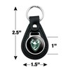 Portland State Secondary Logo Black Leather Keychain - 2 of 4