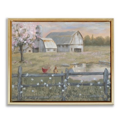 Stupell Industries Blossoming Trees Country Farm, 31" x 25"