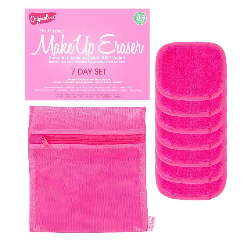 MakeUp Eraser 7-Day Cloth Set - Pink - 7ct, 1 of 5