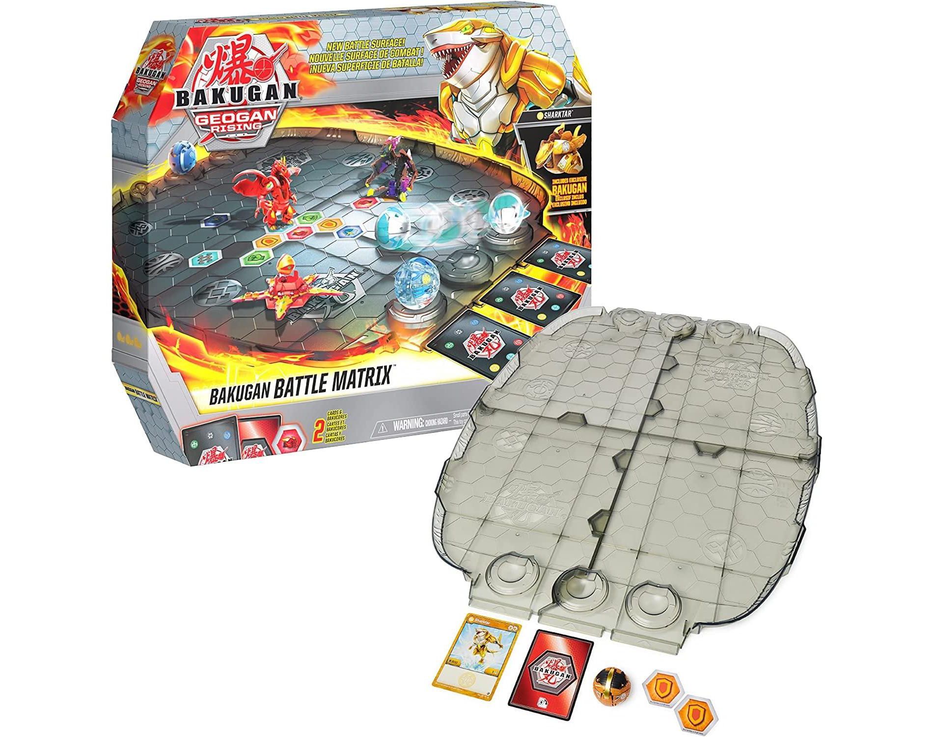 Bakugan Battle Matrix Deluxe Game Board with Exclusive Gold Sharktar Collectible Figure, Kids Ages 6 and Up