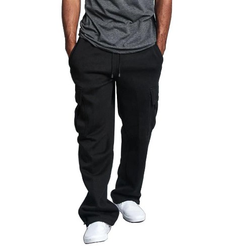 Men's solid fleece heavyweight cargo sweatpants sale