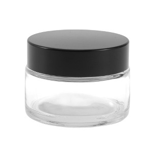 Unique Bargains Transparent Cream Glass Bottle for Bathroom 1 Pc - 1 of 4