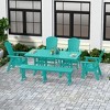 WestinTrends 6 Piece Outdoor Patio Dining Table and Armchair Dining Bench Set - 2 of 4