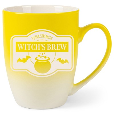 100 North Magic Potion 10 Ounce Yellow and White Two Toned Ombre, Comfortably Fits Your Hands, Ceramic Tea Coffee Cup Mug, Witch's Brew