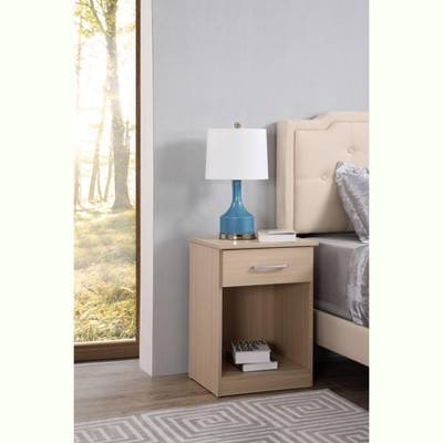 NicBex Modern Minimalist Nightstand with Drawer and Open Storage Shelf Bedside Table End Table for Bedroom, Living Room
