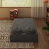 ORRD Modern Corduroy Floor Sofa Bed with 2 Pillows, Convertible Full-Size Folding Mattress, No Assembly, Orange - 4 of 4