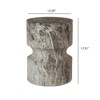 SEVOBAL Outdoor Cement End Table Small Round Garden Accent Table Drum Shape Side Table for Patio and Indoor Use, Colorful, 16.73"*16.73"*21.06" - 3 of 4