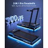 Foldable Walking Pad Treadmill with Auto 9% Incline and 3 Slopes, 300LBS Weight Capacity Under Desk Treadmill for Home/Office - 2 of 4