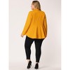 Agnes Orinda Women's Plus Size High-Low Peplum Button Work Elegant Blazers - 4 of 4