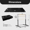 BalanceFrom Fitness 120 x 48 Inch All Purpose Folding Gymnastics Exercise Mat and Adjustable Folding Steel Gymnastics Bar for Ages 3 & Up Set, Black - 4 of 4