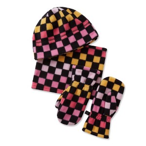 Lands' End Kids Cozy Fleece Hat-Scarf-Gloves Set - 1 of 4