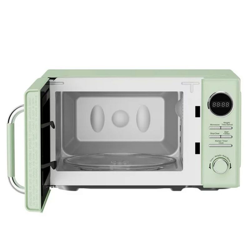 Magic Chef 0.7 Cubic Feet 700 Watt Classic Retro Touch Countertop Microwave with 10 Power Levels, 9 Auto Cook Menus, and Glass Turntable, Green, 2 of 6