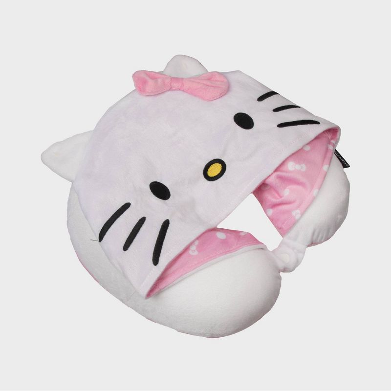 Hello Kitty Kids&#39; Hooded Neck Pillow with Luggage Tag, 3 of 7