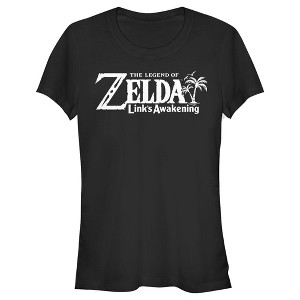 Juniors Womens Nintendo Legend of Zelda Link's Awakening Classic Logo T-Shirt - 1 of 3