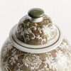 Plum & Post Province Lotus Lidded Ginger Jar - Brown & White Ceramic - 3 of 4